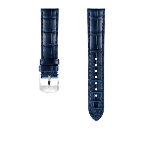 breitling blauwe band|Blue Alligator Leather Strap .